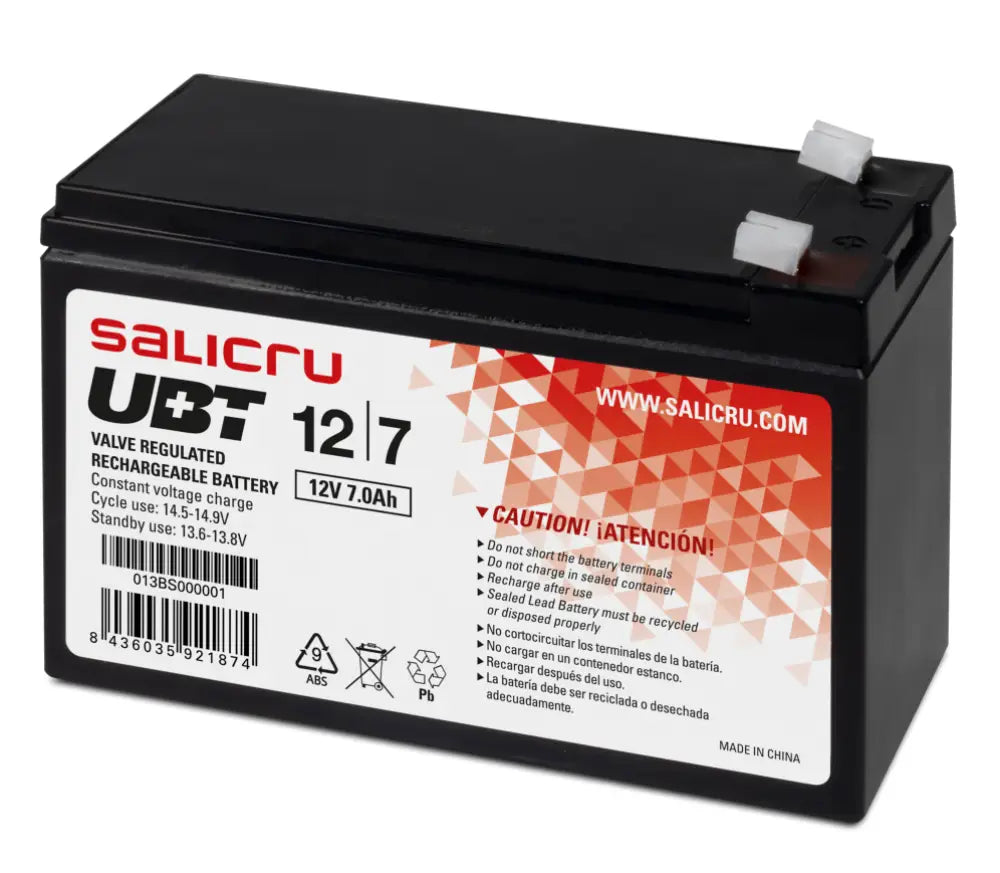 Salicru 013BS000001 batería para sistema ups Sealed Lead Acid (VRLA) 12 V 7 Ah - detalle