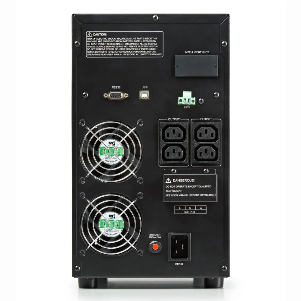 Sistema de alimentación ininterrumpida UPS SALICRU 3 kVA, 2100 W, línea interactiva con 4 salidas AC.