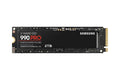 Disco duro interno SSD Samsung 990 PRO de 2TB, M.2 PCIe 4.0 NVMe con memoria V-NAND para alto rendimiento.