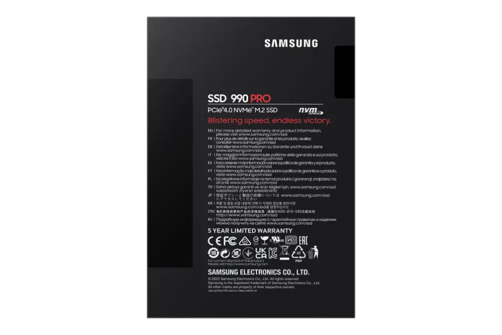 Samsung 990 PRO 4 TB M.2 PCI Express 4.0 NVMe V-NAND MLC - detalle