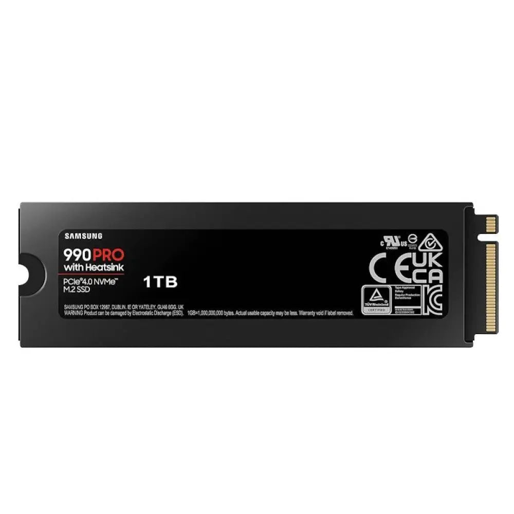 Samsung 990 PRO HeatSink SSD 1TB PCIe 4.0 NVMe M.2 - detalle