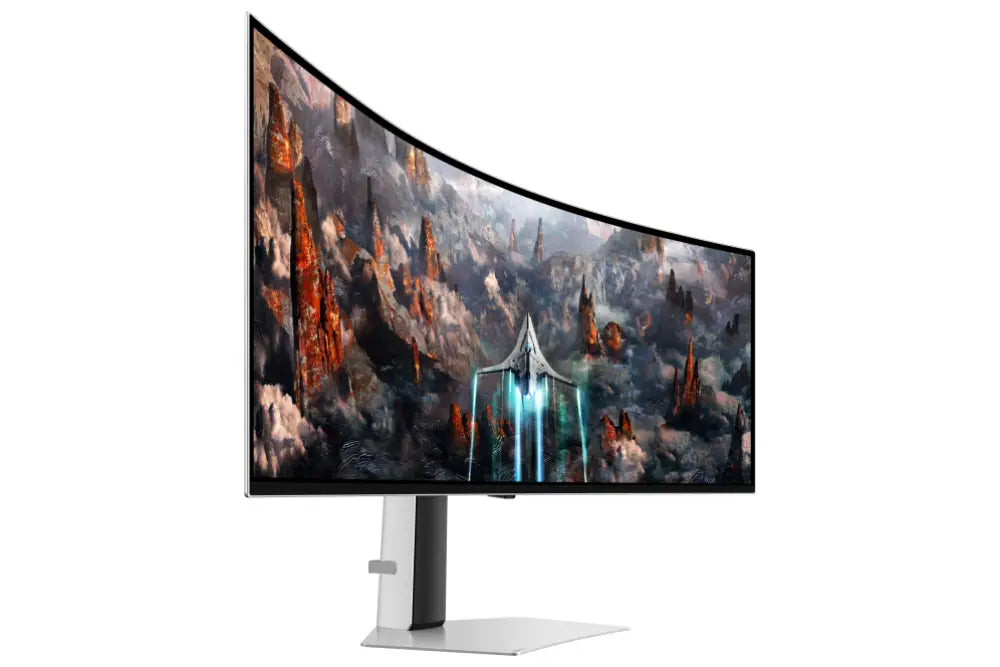 Samsung G93SC pantalla para PC 124.5 cm (49") 5120 x 1440 Pixeles Dual QHD OLED Plata - detalle
