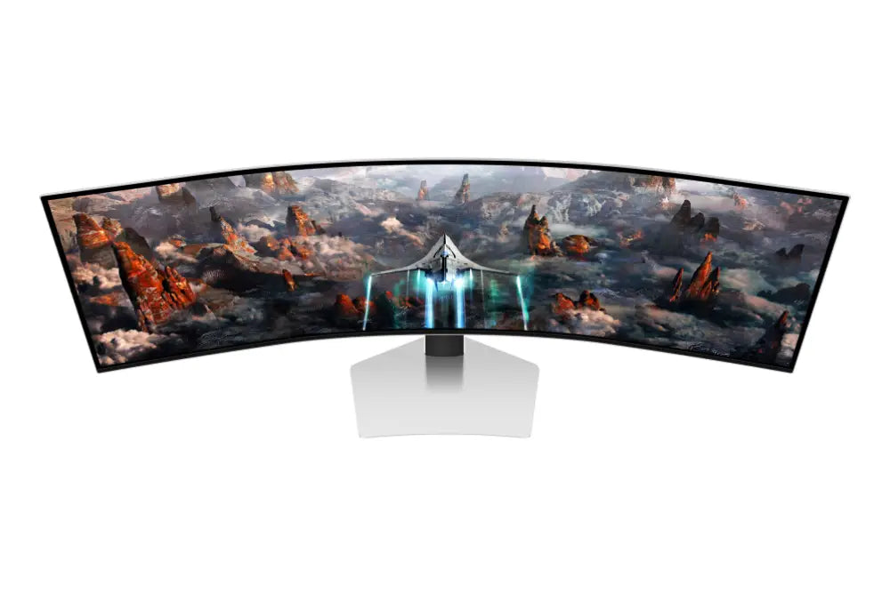 Samsung G93SC pantalla para PC 124.5 cm (49") 5120 x 1440 Pixeles Dual QHD OLED Plata - detalle