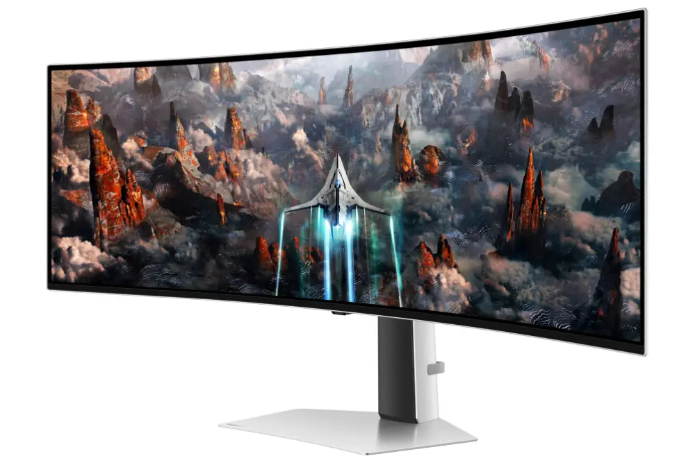 Samsung G93SC pantalla para PC 124.5 cm (49") 5120 x 1440 Pixeles Dual QHD OLED Plata - detalle