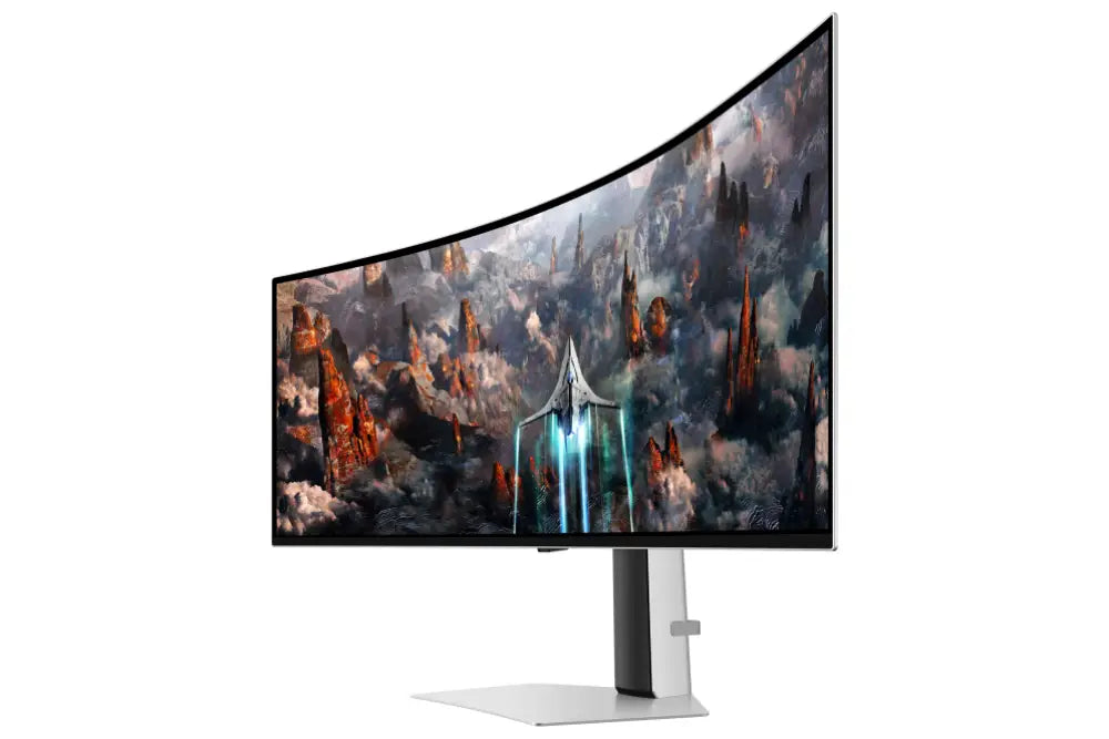 Samsung G93SC pantalla para PC 124.5 cm (49") 5120 x 1440 Pixeles Dual QHD OLED Plata - detalle