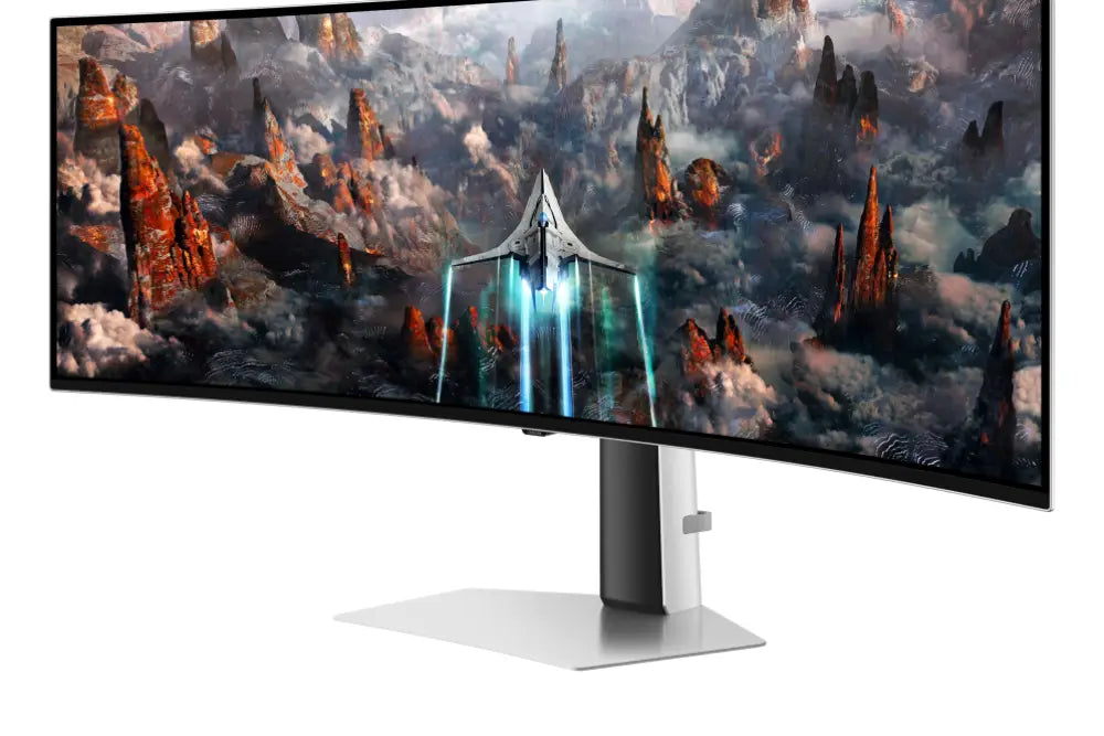 Samsung G93SC pantalla para PC 124.5 cm (49") 5120 x 1440 Pixeles Dual QHD OLED Plata - detalle
