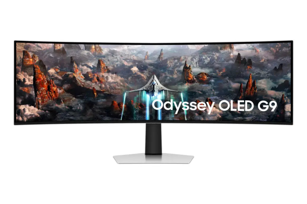Samsung G93SC pantalla para PC 124.5 cm (49") 5120 x 1440 Pixeles Dual QHD OLED Plata - detalle