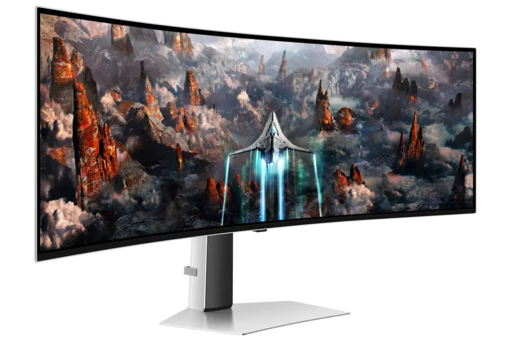 Samsung G93SC pantalla para PC 124.5 cm (49") 5120 x 1440 Pixeles Dual QHD OLED Plata - detalle