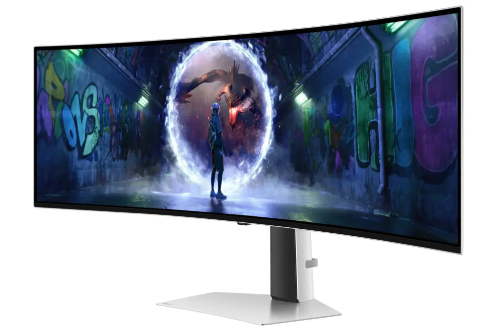 Samsung G93SD pantalla para PC 124.5 cm (49") 5120 x 1440 Pixeles Dual QHD OLED Plata - detalle