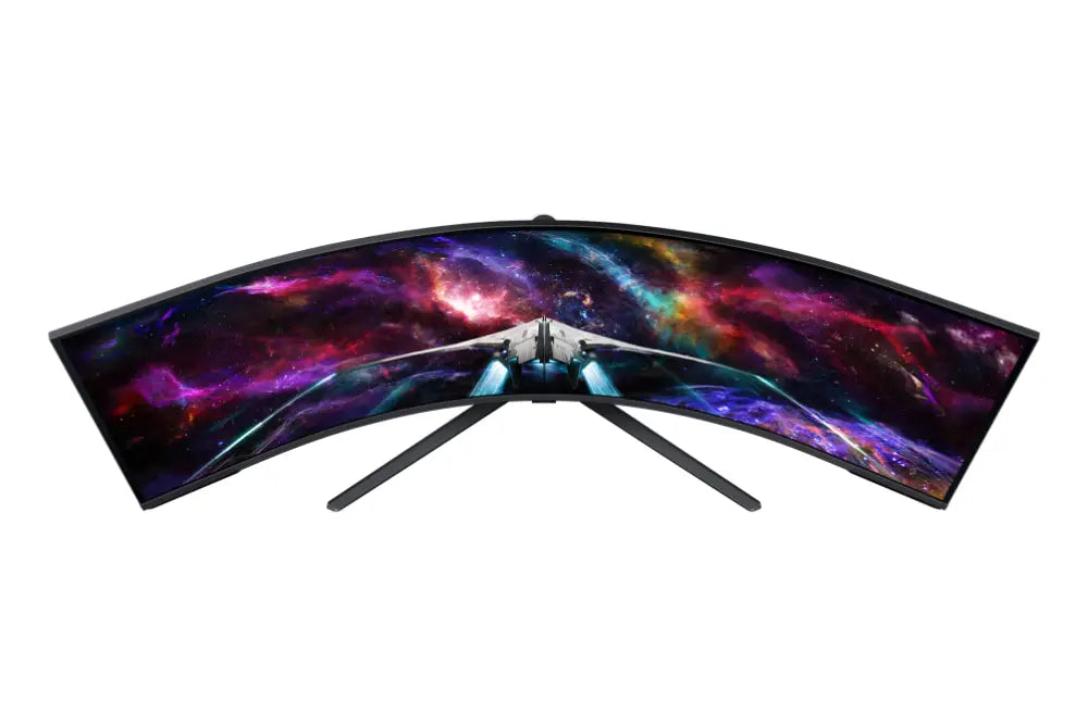 Samsung G95NC LED display 144.8 cm (57") 7680 x 2160 Pixeles Dual UHD Negro. Blanco - detalle