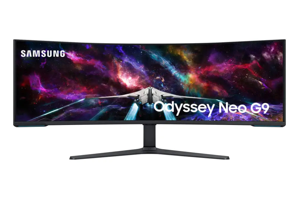 Samsung G95NC LED display 144.8 cm (57") 7680 x 2160 Pixeles Dual UHD Negro. Blanco - detalle