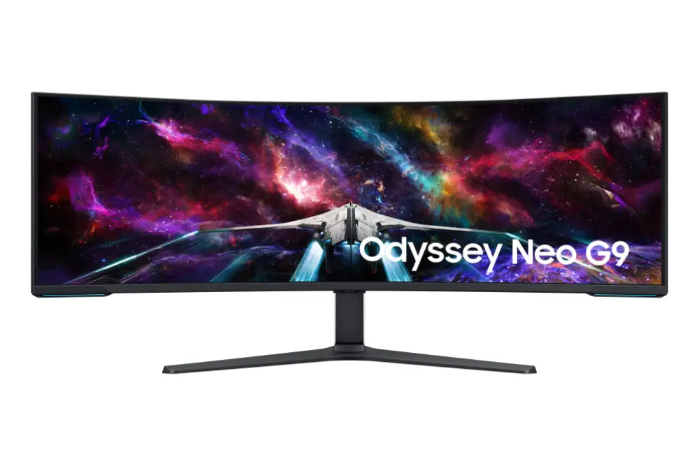 Samsung G95NC LED display 144.8 cm (57") 7680 x 2160 Pixeles Dual UHD Negro. Blanco - detalle