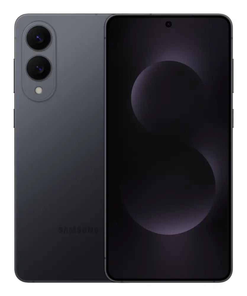Teléfono inteligente Samsung Galaxy S25 Edge en color negro con 12 GB de RAM y 256 GB de almacenamiento.