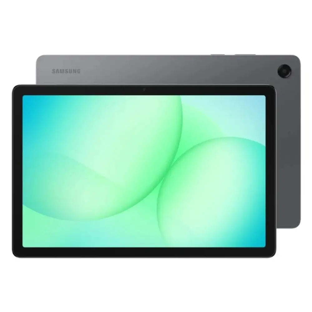 Tableta Samsung Galaxy Tab A11+ de 11 pulgadas con 6GB de RAM y 128GB de almacenamiento en color gris, vista frontal.