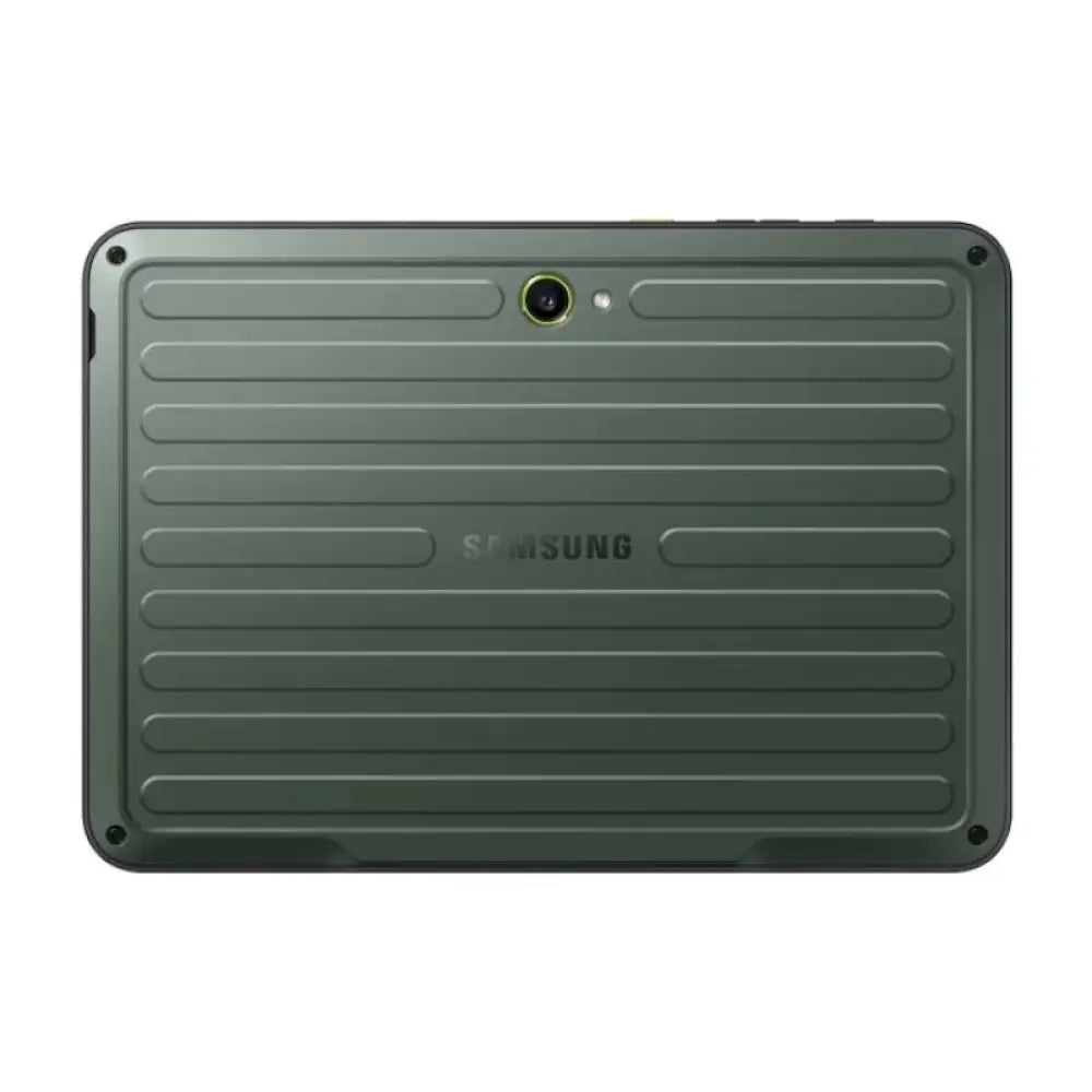 Tableta Samsung Galaxy Tab Active5 Pro 5G gris con 256GB, pantalla grande y diseño resistente, vista frontal y parte trasera.