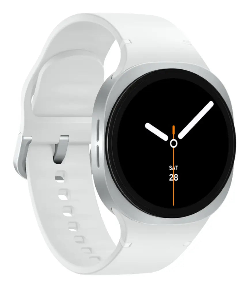 Reloj inteligente Samsung Galaxy Watch8 LTE de 40 mm en color negro con pantalla circular y correa de silicona.