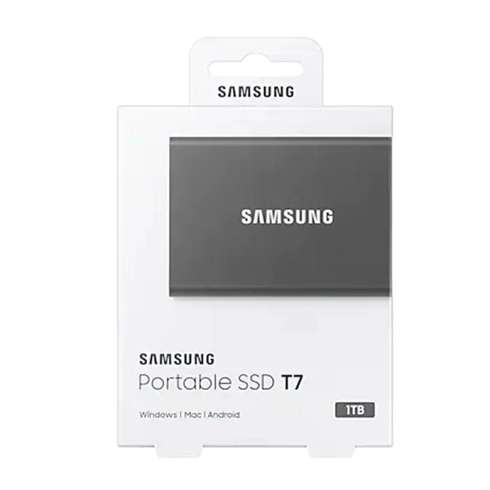 Samsung T7 SSD Externo 1TB NVMe USB 3.2  Gris - detalle