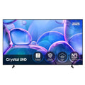 Televisor LED Samsung 75" TU75U7025F Crystal UHD Smart TV mostrado con pantalla grande y controles en el marco.