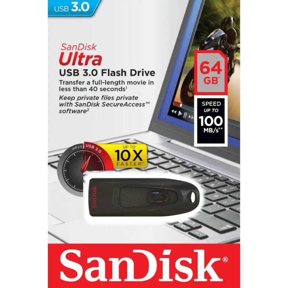 SanDisk SDCZ48-064G-U46 Lápiz USB 3.0 Ultra 64GB - detalle
