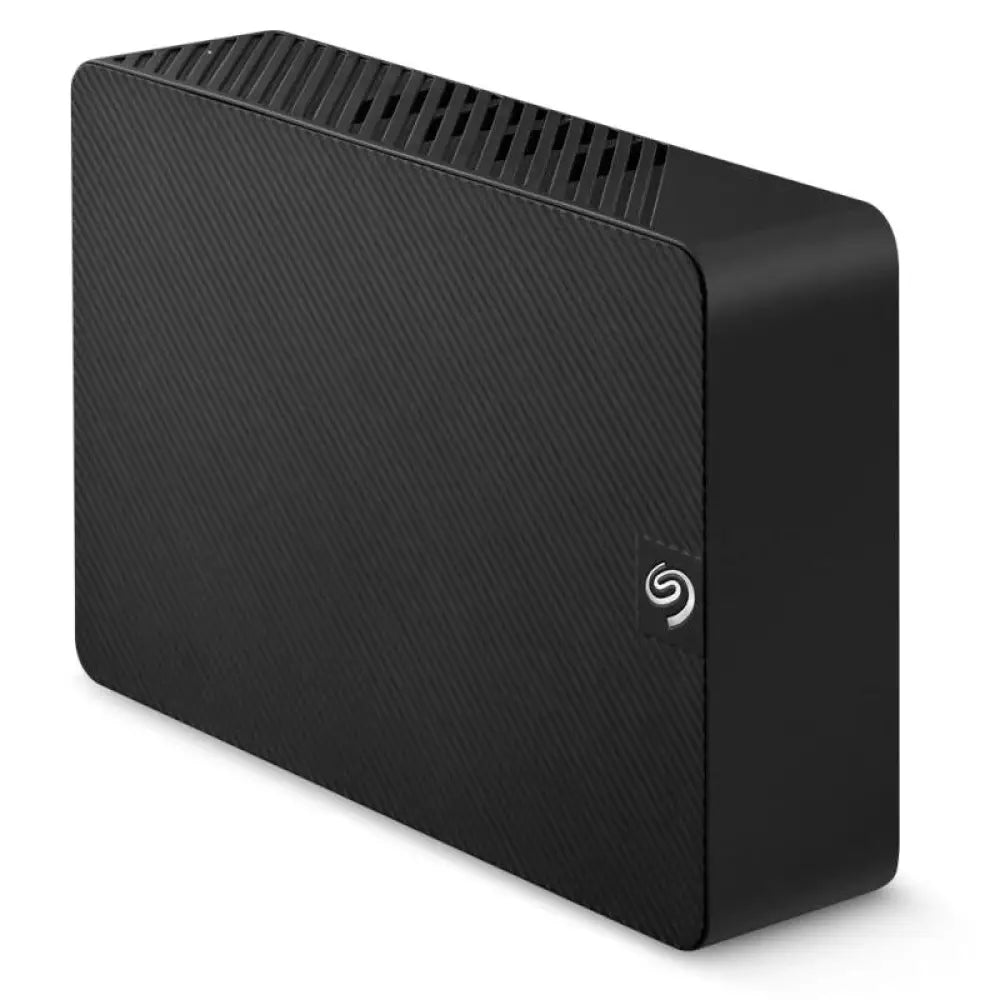 Disco externo Seagate Expansion de 8TB, 3.5 pulgadas, con conexión USB 3.0, en color negro sobre fondo blanco