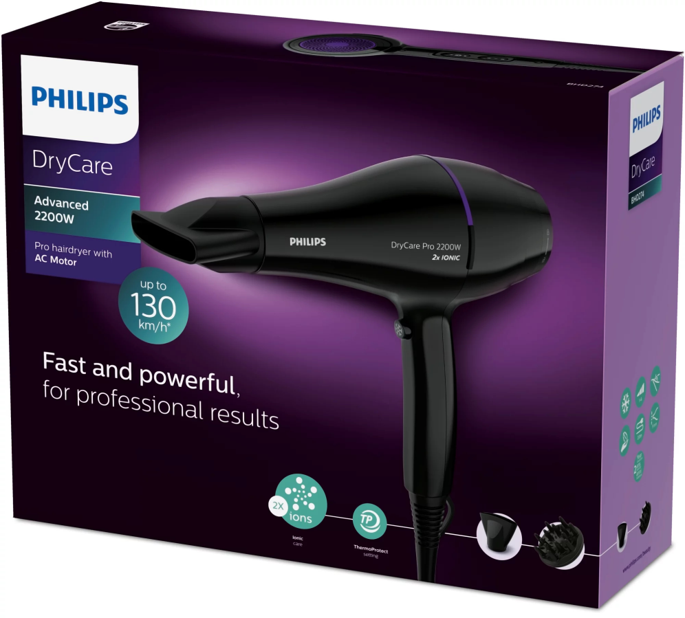 SECADOR DE PELO PHILIPS BHD274/00 2200W - detalle
