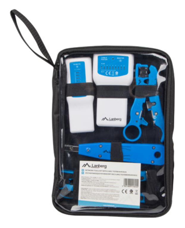 SET HERRAMIENTAS LANBERG NETWORK UNIVERSAL Y CABLE TESTER - detalle