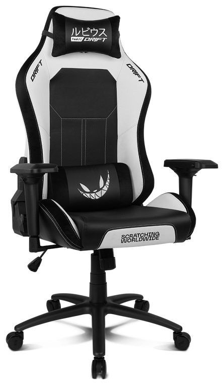 DRIFT DR250RUW silla para videojuegos Butaca para jugar Asiento acolchado Negro. Blanco