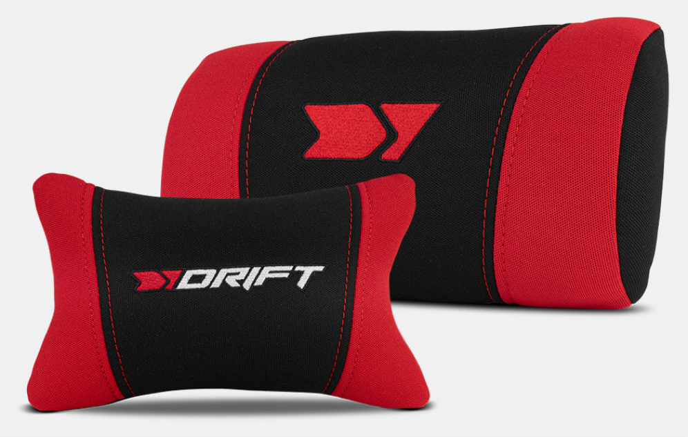 SILLA GAMING DRIFT DR110BR TEJIDO NEGRO ROJO - detalle