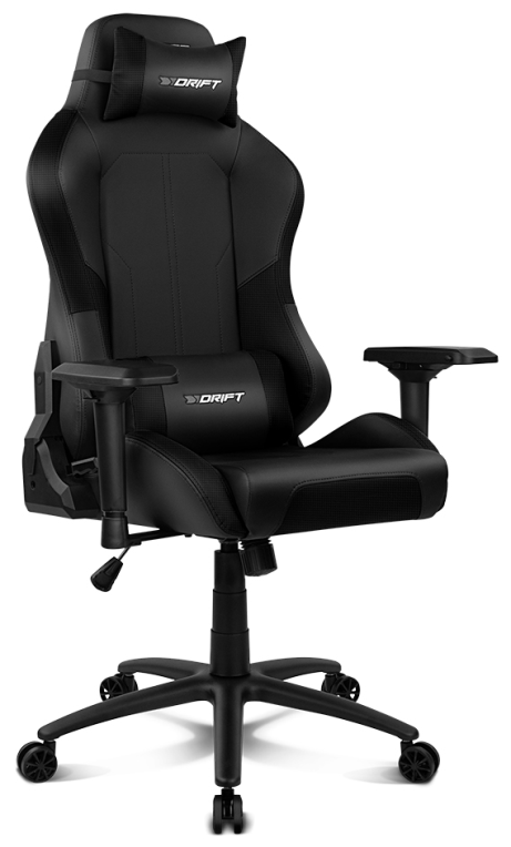 DRIFT DR250 Silla para videojuegos de PC Asiento acolchado tapizado Negro. Carbono