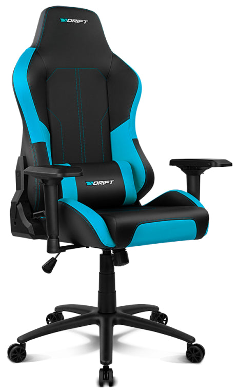 DRIFT DR250 Silla para videojuegos de PC Asiento acolchado tapizado Negro. Azul