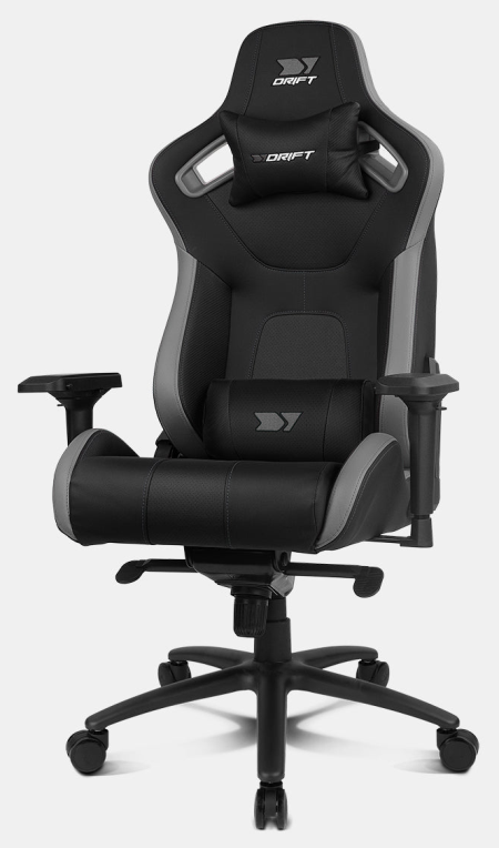 DRIFT DR600BGRAY silla para videojuegos Butaca para jugar Asiento acolchado Negro. Gris