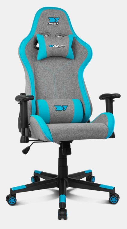 DRIFT DR90 PRO Silla para videojuegos de PC Asiento acolchado Azul. Gris