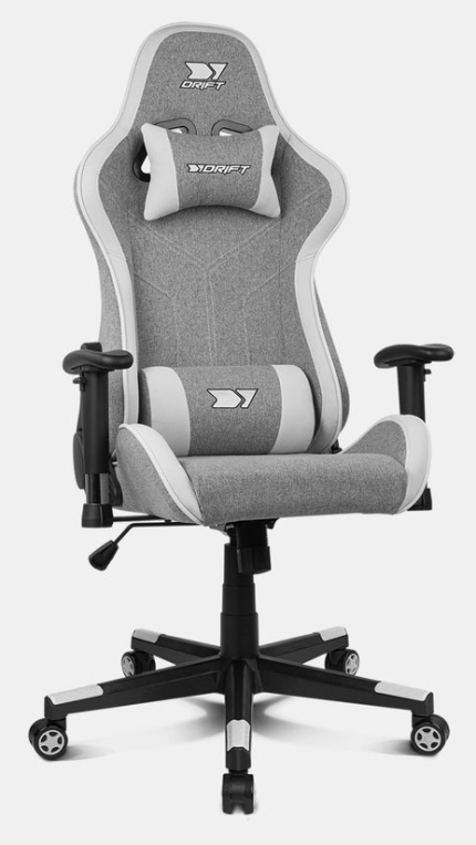 DRIFT DR90 PRO Silla para videojuegos de PC Asiento acolchado Gris. Blanco