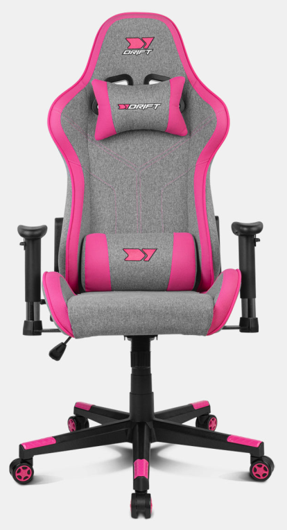 SILLA GAMING DRIFT DR90 PRO GRIS - ROSA - detalle