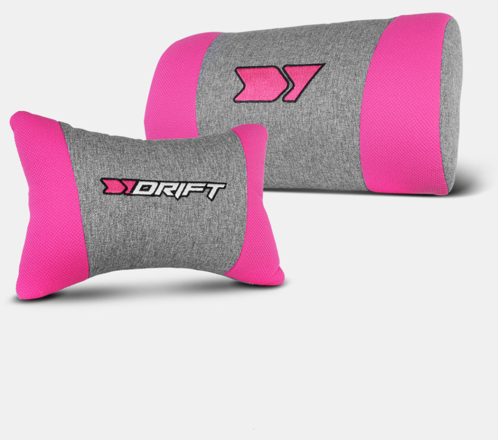 SILLA GAMING DRIFT DR90 PRO GRIS - ROSA - detalle