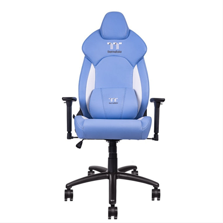 Thermaltake GGC-VCO-LWLWDS-01 silla para videojuegos Butaca para jugar Asiento acolchado Azul. Blanco