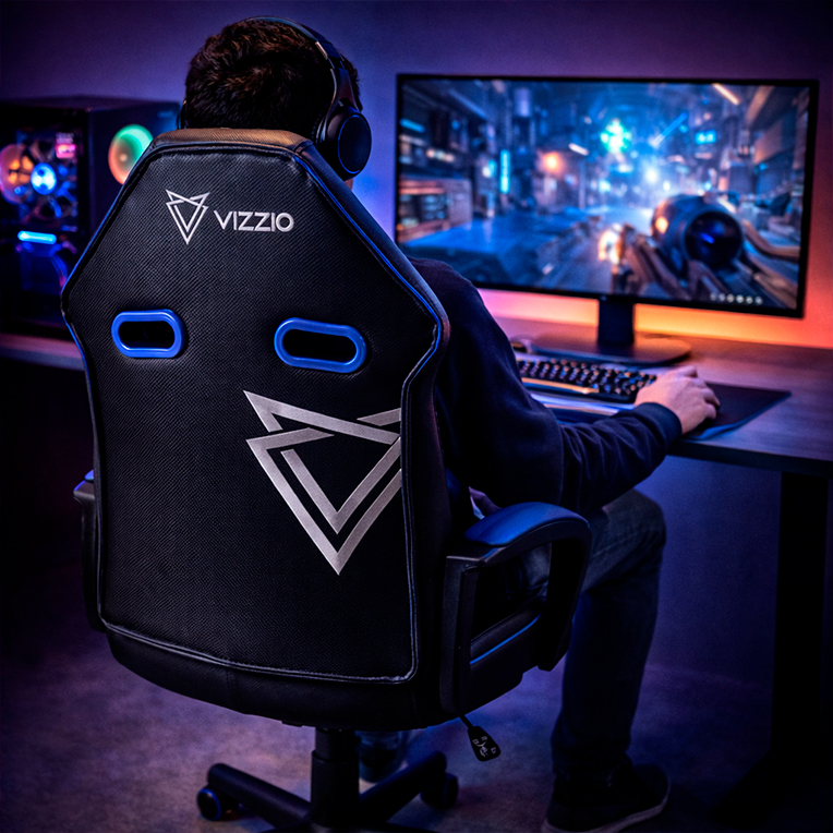 SILLA GAMING VIZZIO NAYADE V2 NEGRO/AZUL - detalle