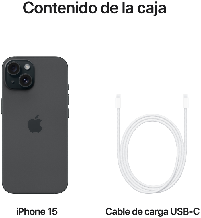 SMARTPHONE APPLE IPHONE 15 128GB NEGRO - detalle