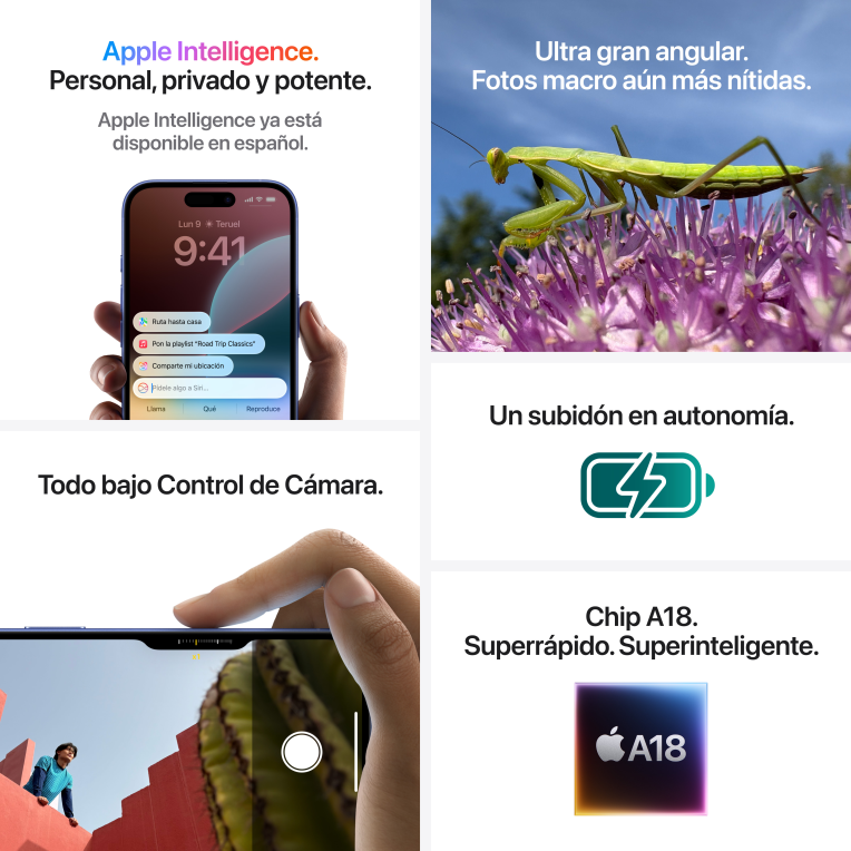 SMARTPHONE APPLE IPHONE 16 128GB BLACK - detalle