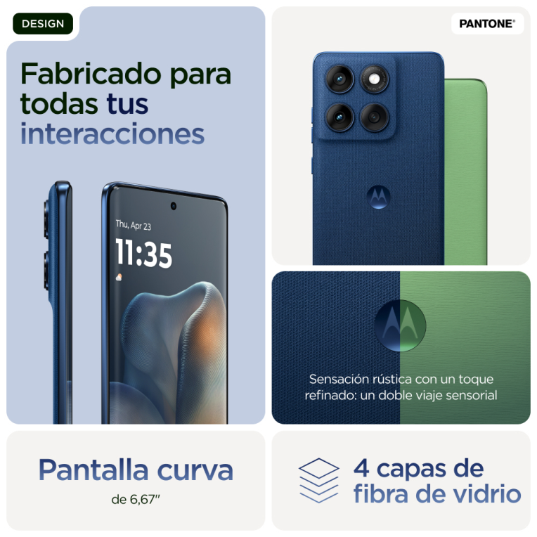SMARTPHONE MOTOROLA MOTO EDGE 60 5G 12GB 512GB GIBRALTAR BLUE - detalle