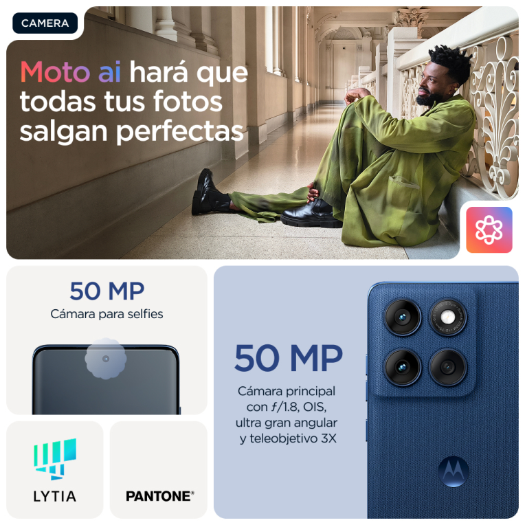 SMARTPHONE MOTOROLA MOTO EDGE 60 5G 12GB 512GB GIBRALTAR BLUE - detalle