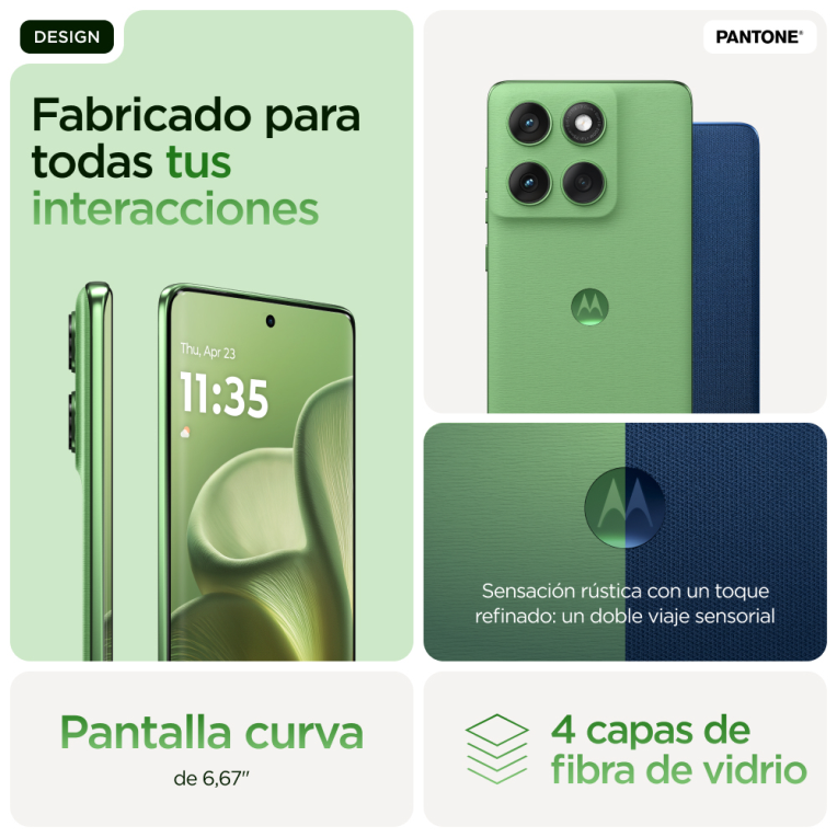 SMARTPHONE MOTOROLA MOTO EDGE 60 5G 12GB 512GB SHAMROCK GREEN - detalle