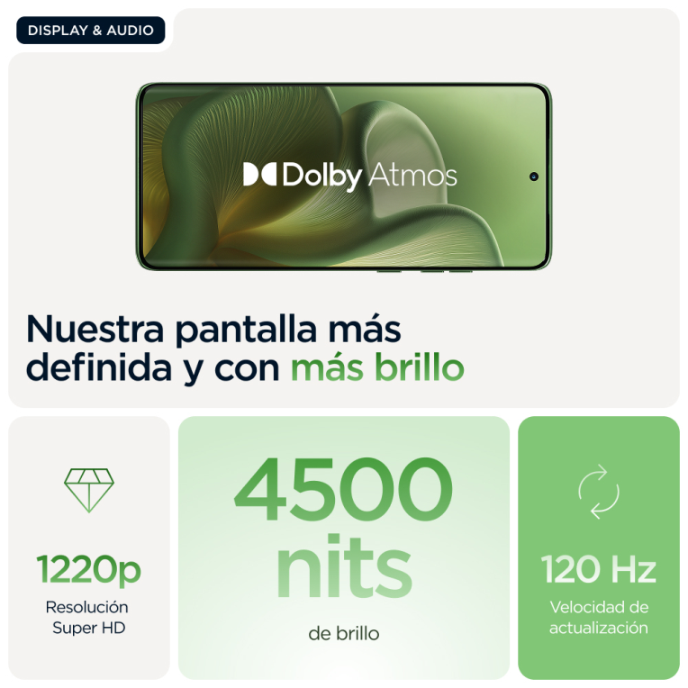 SMARTPHONE MOTOROLA MOTO EDGE 60 5G 8GB 512GB SHAMROCK GREEN - detalle
