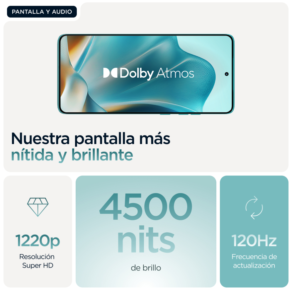 SMARTPHONE MOTOROLA MOTO EDGE 60 FUSION 5G 8GB/256GB AMAZONITE - detalle