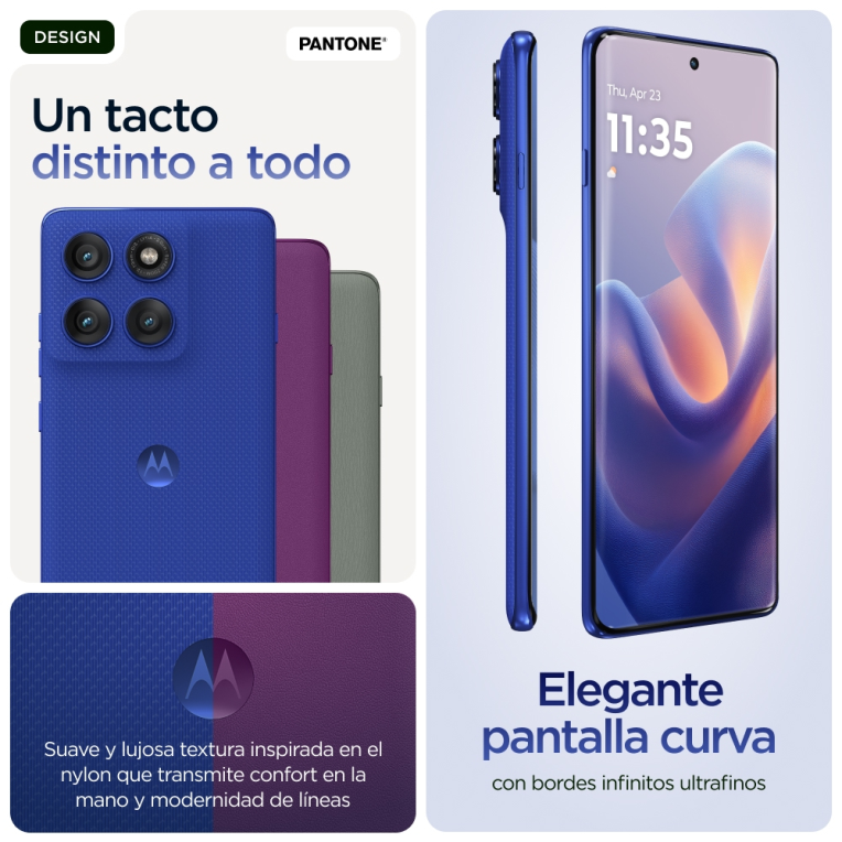 SMARTPHONE MOTOROLA MOTO EDGE 60 PRO 5G 12GB/512GB DAZZLING BLUE - detalle
