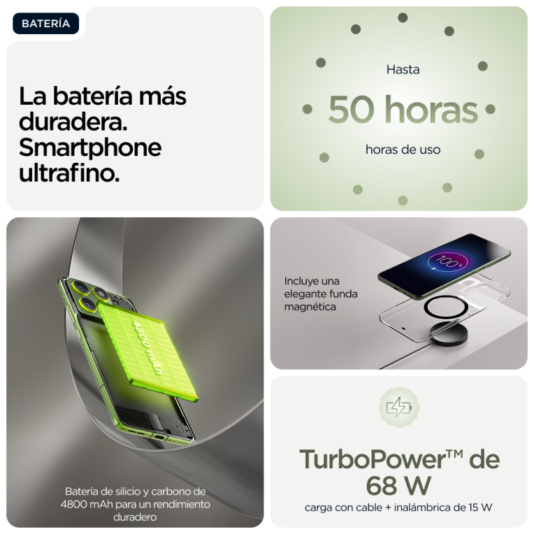 SMARTPHONE MOTOROLA MOTO EDGE 70 12GB/512GB BRONZE GREEN - detalle