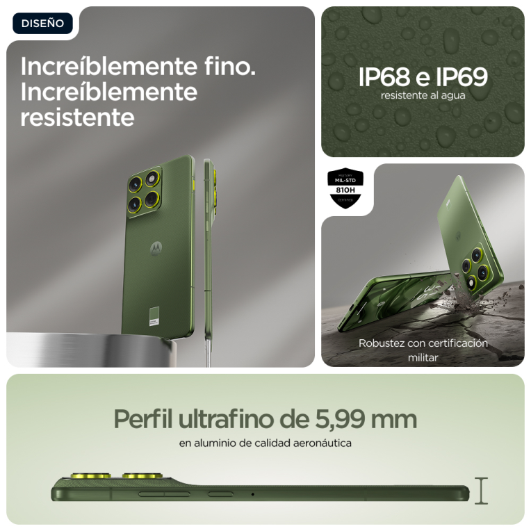SMARTPHONE MOTOROLA MOTO EDGE 70 12GB/512GB BRONZE GREEN - detalle