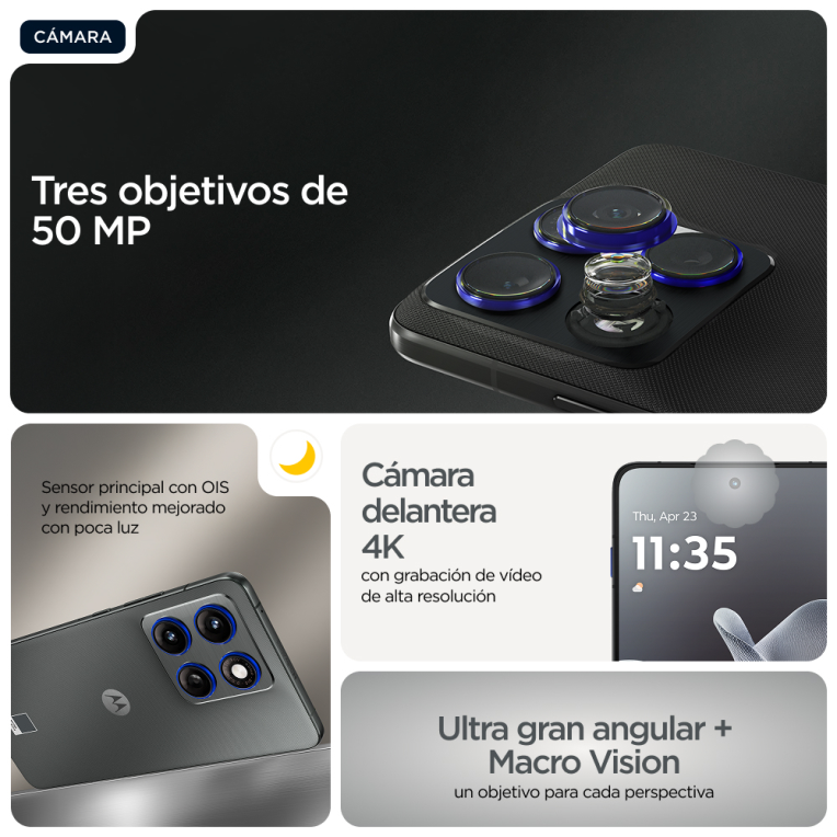 SMARTPHONE MOTOROLA MOTO EDGE 70 12GB/512GB GREY - detalle
