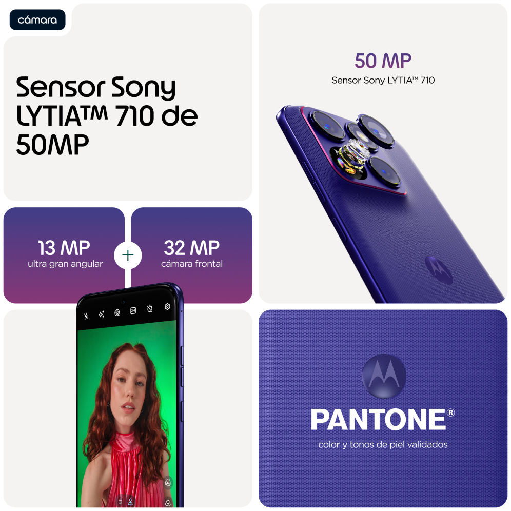 SMARTPHONE MOTOROLA MOTO EDGE 70 FUSION POWER 5G 8GB/256GB ORIENT GREEN - detalle
