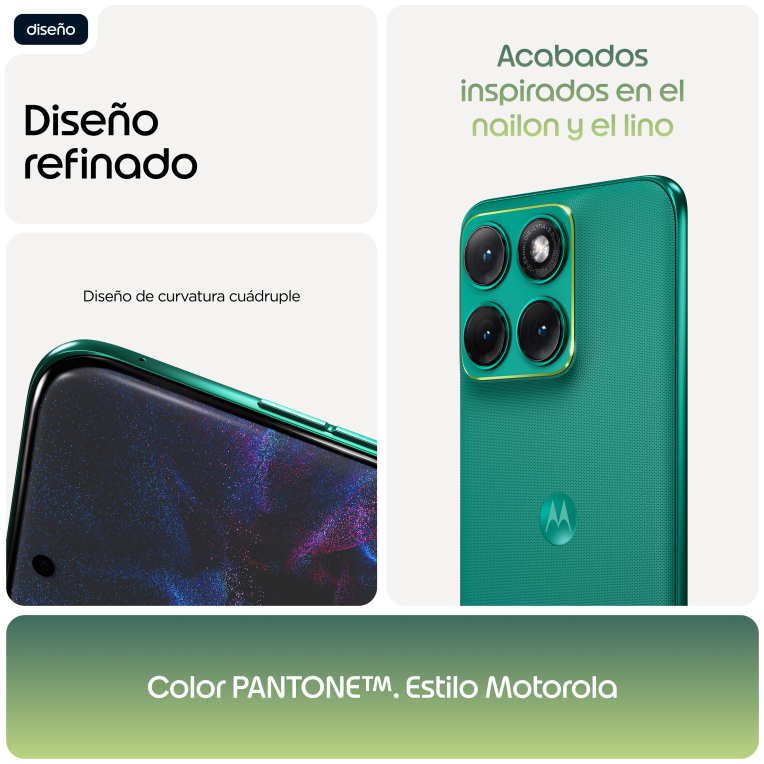 SMARTPHONE MOTOROLA MOTO EDGE 70 FUSION POWER 5G 8GB/256GB SPORTING GREEN - detalle